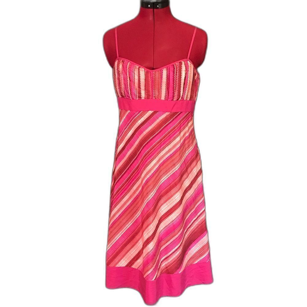 ANTONIO MELANI Pink Striped Dress